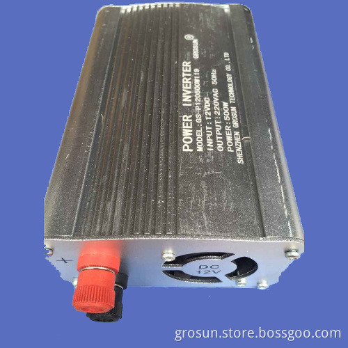 Universal Socket AC 12V to DC 220V Converter, DC to AC Inverter for Battery Conversion Aluminum Alloy Case